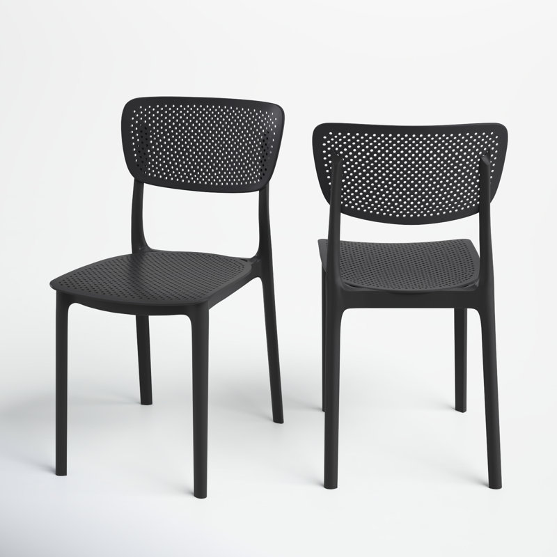 AllModern Farrah Stacking Patio Dining Side Chair & Reviews Wayfair